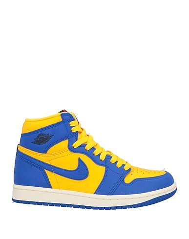 NIKE Sneakers Yellow Leather, Textile fibers
