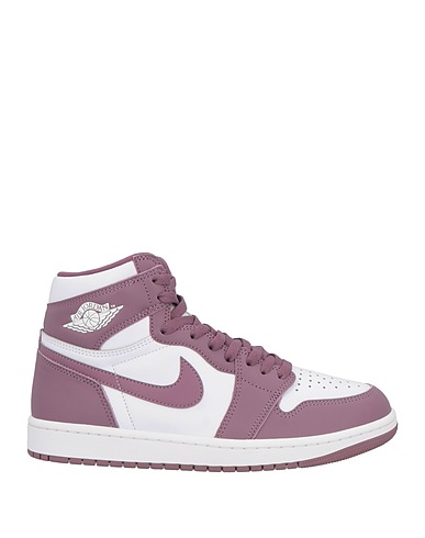 JORDAN Sneakers Mauve Leather, Textile fibres