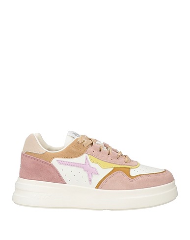 W6YZ Sneakers Antique rose Leather, Textile fibres