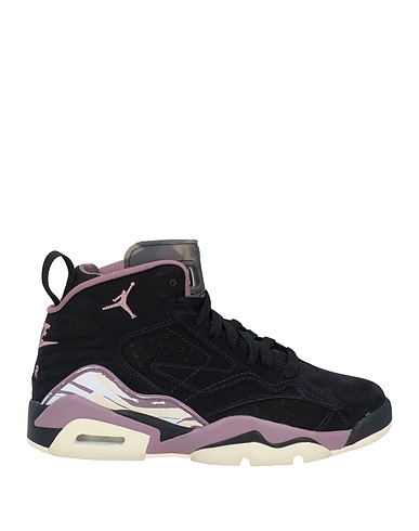 JORDAN Sneakers Black Leather, Other Fibres