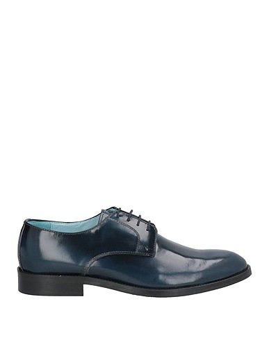 HERMAN & SONS レースアップシューズ ネイビー 革（なめし加工）