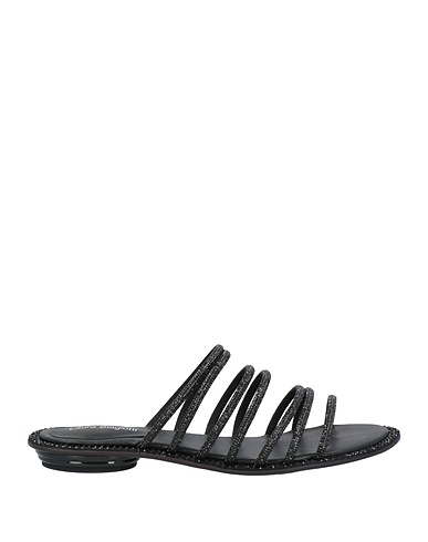 LAURA BIAGIOTTI Sandals Black Textile fibers