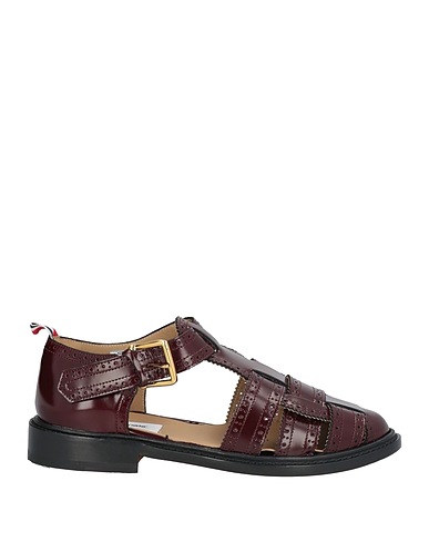 THOM BROWNE Sandals Burgundy Leather