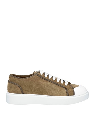 DOUCAL'S Sneakers Military green Leather, Textile fibres