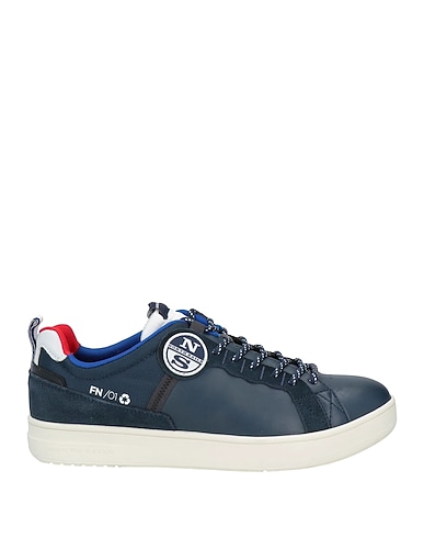 NORTH SAILS Sneakers Navy blue Leather, Textile fibres
