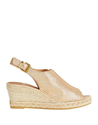 KANNA Espadrilles Gold Leather