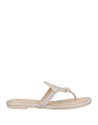 TORY BURCH Flip flops Beige Leather
