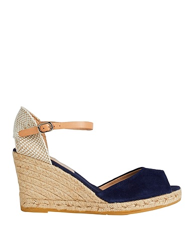 KANNA Espadrilles Blue Leather, Textile fibers