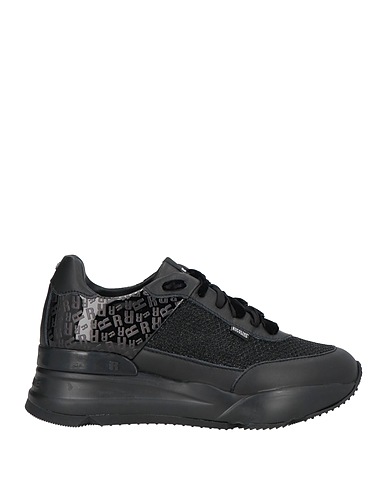 RUCOLINE Sneakers Black Leather, Textile fibres