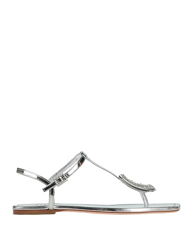 ROGER VIVIER Flip flops Silver Leather