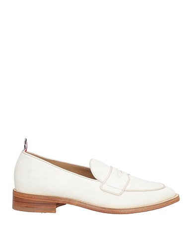 THOM BROWNE Loafers White Calfskin