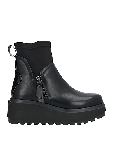 LUCIANO BARACHINI Ankle boot Black Textile fibers