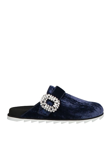 ROGER VIVIER Mules and clogs Navy Textile fibers
