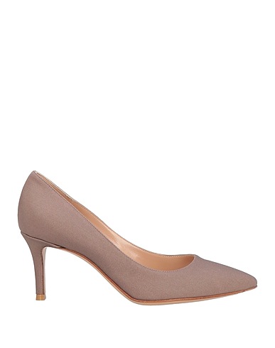 GIANVITO ROSSI Court Taupe Textile fibres