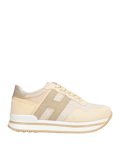 HOGAN Sneakers Beige Pelle, Fibre tessili
