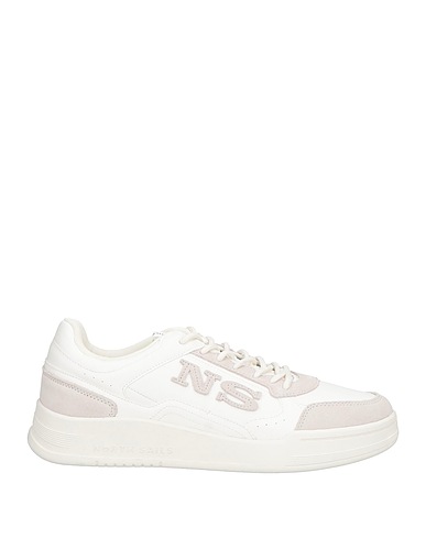 NORTH SAILS Sneakers White Leather, Textile fibers