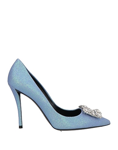 ROGER VIVIER Pump Sky blue Leather