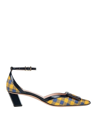 ROGER VIVIER パンプス イエロー 紡績繊維 / 革（なめし加工）