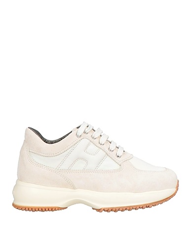 HOGAN Sneakers Off white Leather, Textile fibres