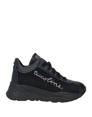 RUCOLINE Sneakers Black Calfskin, Polyester, Polyamide, Elastane