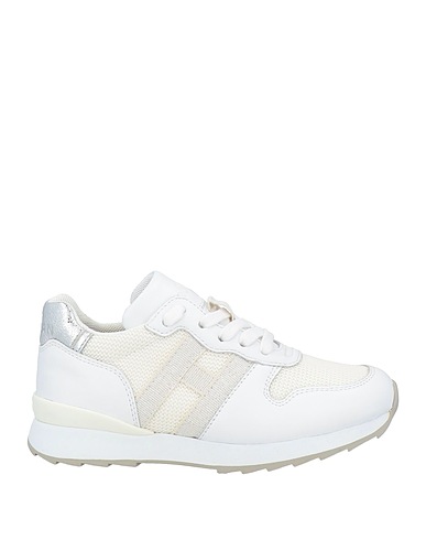 HOGAN Sneakers White Leather, Textile fibres