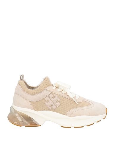 TORY BURCH Sneakers Beige Leather, Textile fibres