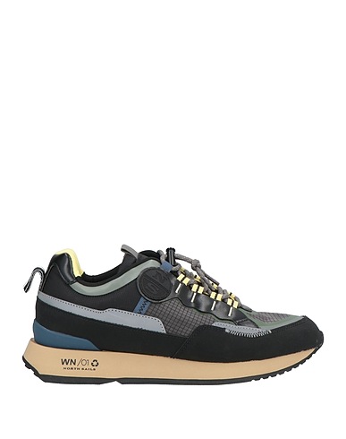 NORTH SAILS Sneakers Black Leather, Textile fibres