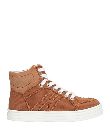 HOGAN REBEL Sneakers Marrone Fibre tessili, Pelle