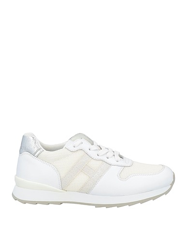 HOGAN Sneakers White Leather, Textile fibres