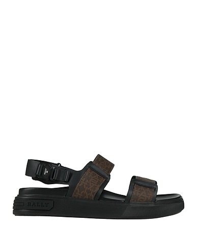BALLY Sandals Dark brown Textile fibers