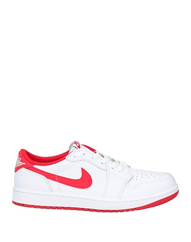JORDAN Sneakers Blanc Cuir, Fibres textiles