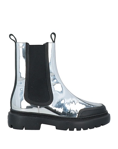 BALLY Ankle boot Silver Textile fibers