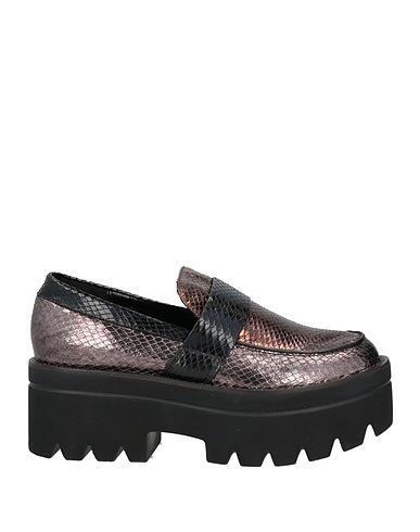 LUCIANO BARACHINI Loafers Bronze Textile fibres