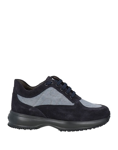 HOGAN Sneakers Midnight blue Leather, Textile fibres