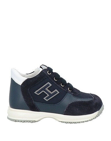 HOGAN Sneakers Midnight blue Leather, Textile fibres