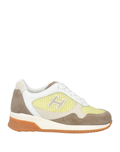 HOGAN Sneakers Militärgrün Leder, Gewebefasern