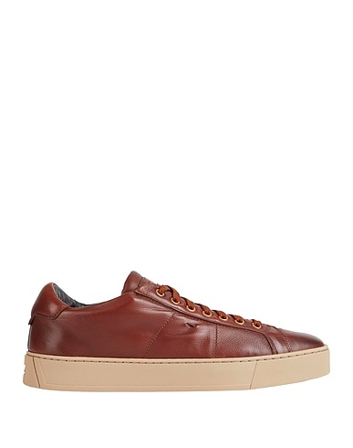 SANTONI Sneakers Chocolate brown Leather