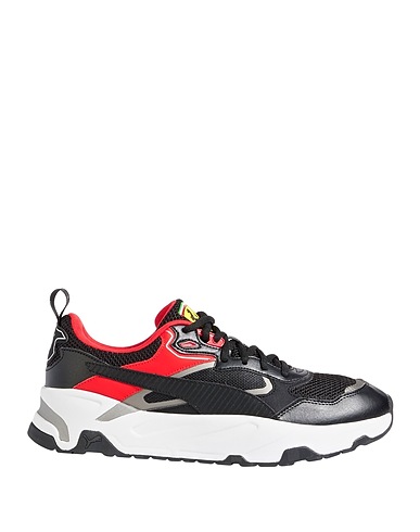 PUMA x FERRARI Sneakers Black Polyester, Polyurethane