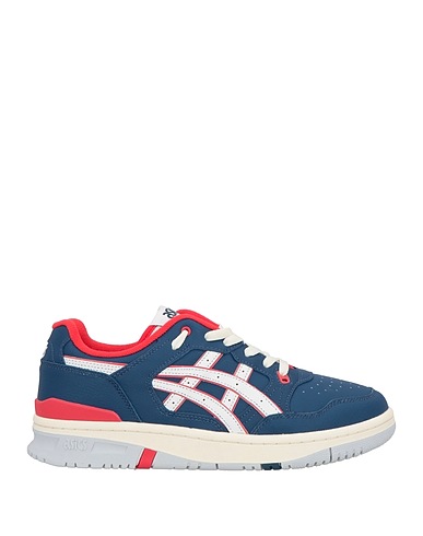 COMME des GARÇONS SHIRT x ASICS Sneakers Blue Leather, Textile fibres