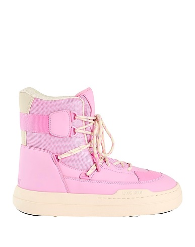 MOON BOOT Ankle boot MB PARK SNEAKER BOOT [-] Pink 54% Polyurethane, 46% Polyester
