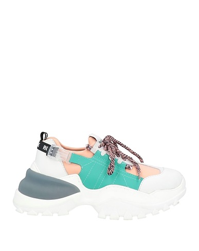 RUCOLINE Sneakers White Leather, Textile fibres