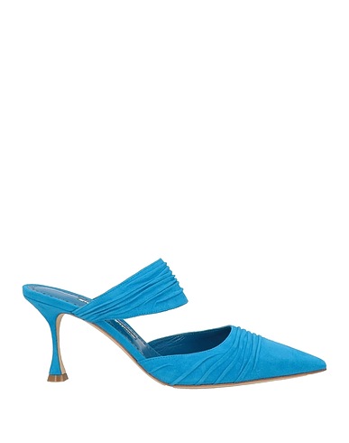 MANOLO BLAHNIK Mules and clogs Azure Leather