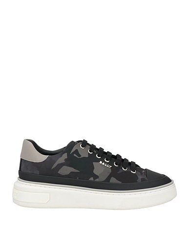 BALLY Sneakers Black Leather, Textile fibres