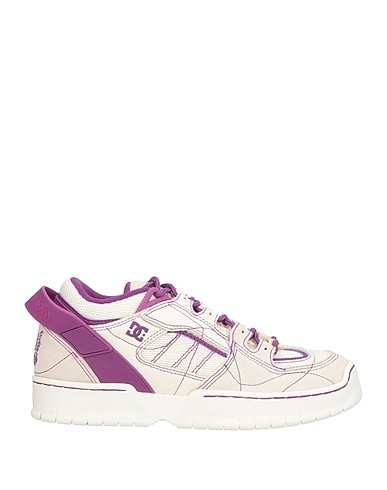 DC SHOES Sneakers Off white Leather, Textile fibers
