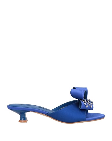 LUCIANO BARACHINI Sandali Blu Fibre tessili