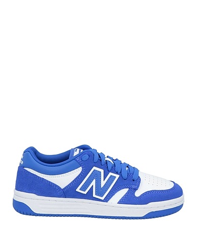 NEW BALANCE Sneakers Blue Leather, Textile fibers