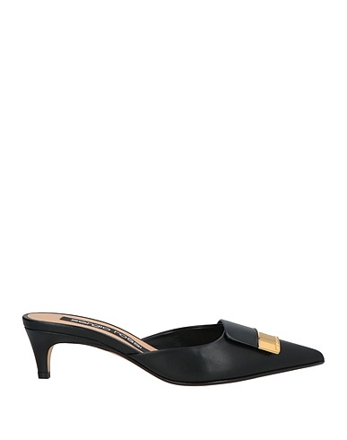 SERGIO ROSSI Mules and clogs Black Leather