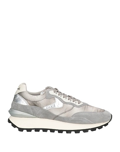VOILE BLANCHE Sneakers Light grey Leather, Textile fibres
