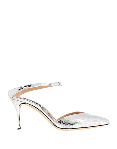SERGIO ROSSI Pumps Silber Leder