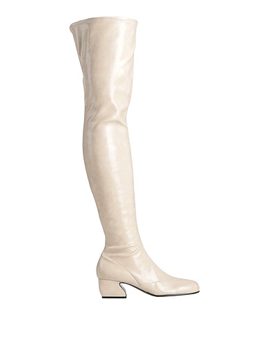 SERGIO ROSSI Stivali Off white Fibre tessili